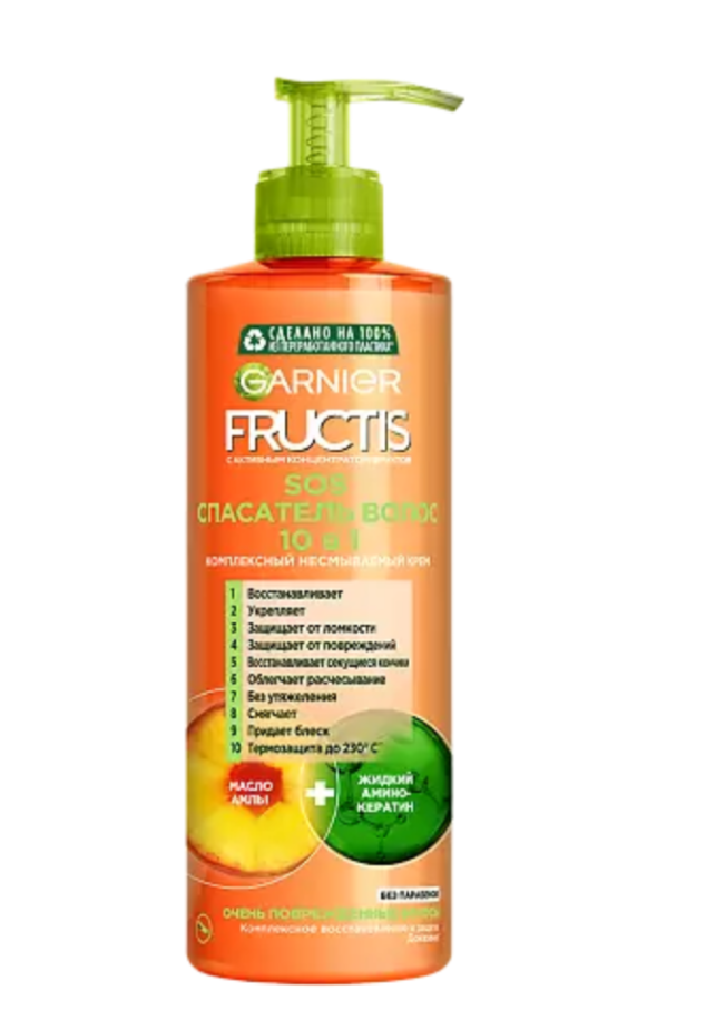 фото упаковки Garnier Fructis Комплексный несмываемый уход SOS 10 в 1