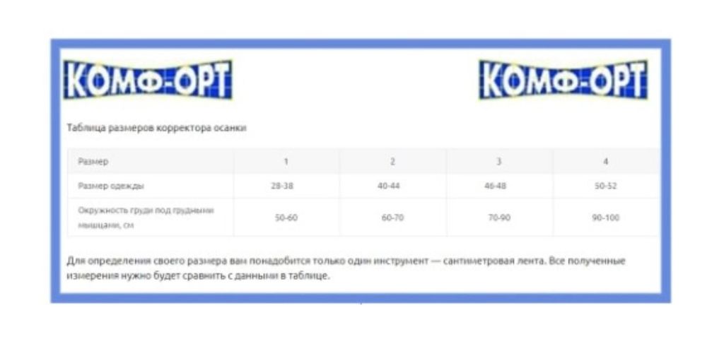 Корректор осанки К-504 Комф-Орт, р. 4, 1 шт.