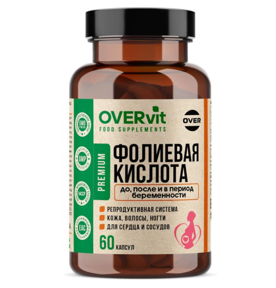 фото упаковки OVERvit Фолиевая кислота