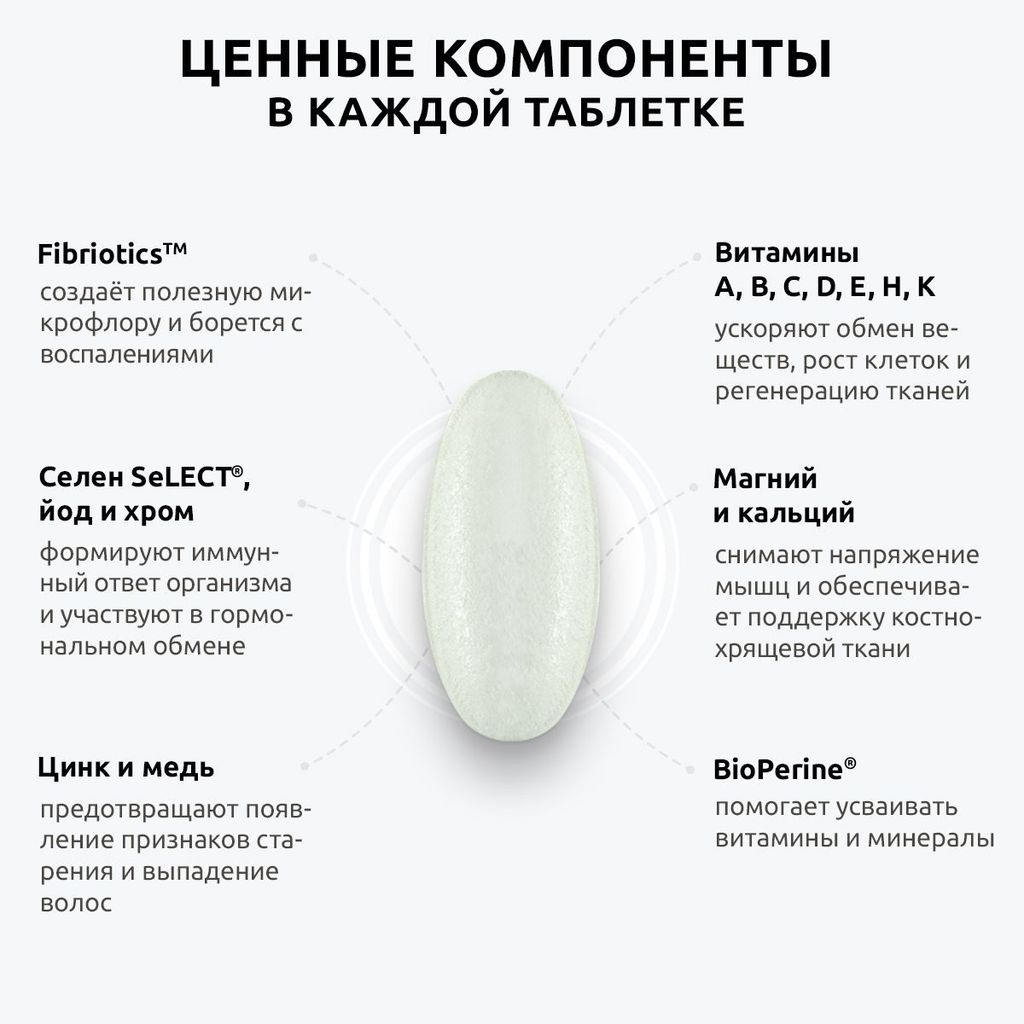 Ultrabalance Элементы для мужчин Премиум Витамины и минералы, таблетки, 60 шт.