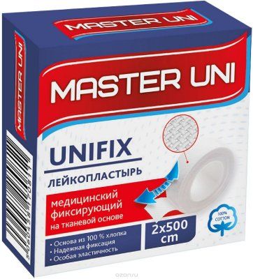 фото упаковки Master Uni Unifix Лейкопластырь тканевая основа