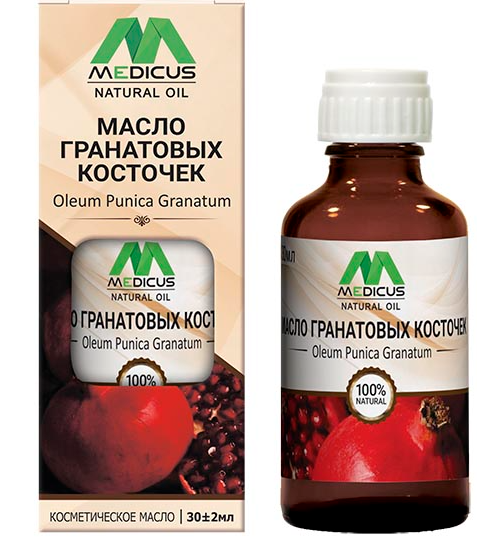 фото упаковки Medicus Natural oil Масло косметическое гранатовых косточек