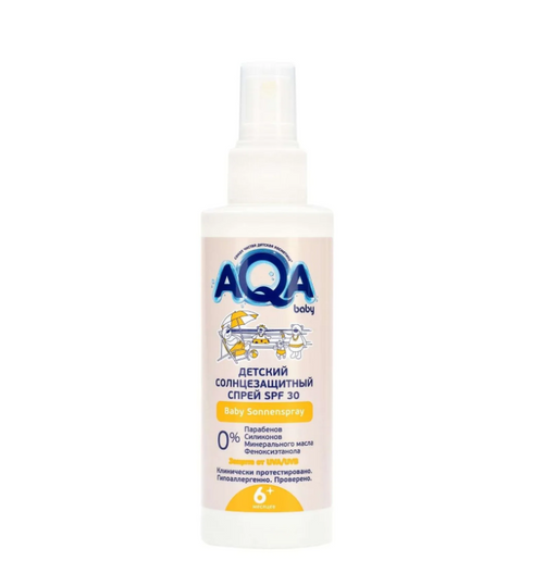 AQA baby Солнцезащитный спрей детский, spf 30, 150 мл, 1 шт.