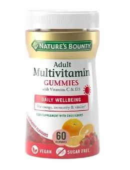 Natures Bounty Мультивитамины без сахара, пастилки жевательные, для взрослых, 60 шт.