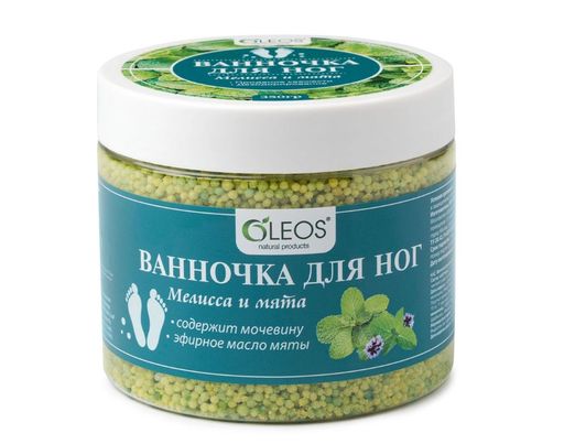 Oleos Ванночка для ног, мелисса и мята, 350 г, 1 шт.
