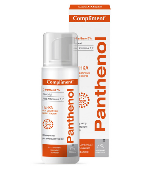 Compliment Panthenol Пенка при различных видах ожогов, пенка, 160 мл, 1 шт.