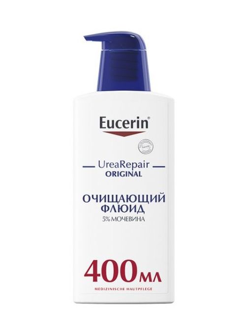 Eucerin Urearepair Original Флюид очищающий, флюид для лица и тела, с мочевиной 5%, 400 мл, 1 шт.