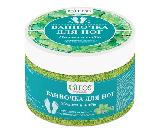 Oleos Ванночка для ног, мелисса и мята, 220 г, 1 шт.
