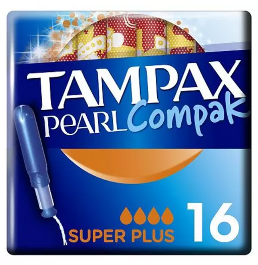 Tampax Compak Pearl Super Plus тампоны с аппликатором, 4 капли, 16 шт.