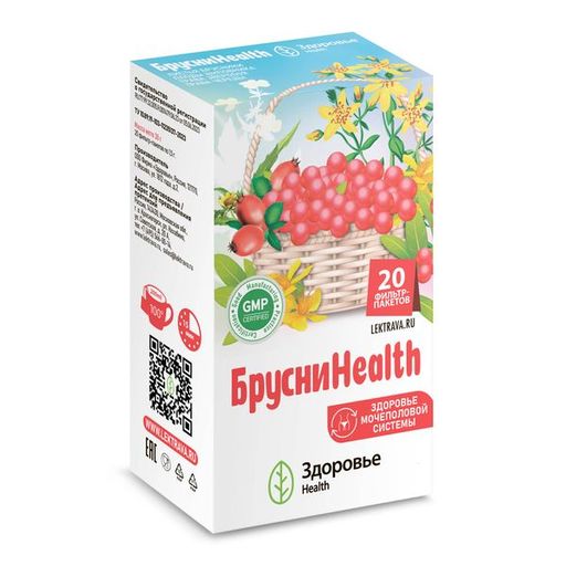 БрусниHealth Фиточай, 1.5 г, 20 шт.