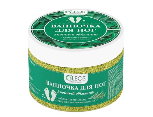 Oleos Ванночка для ног, Знойный эвкалипт, 220 г, 1 шт.