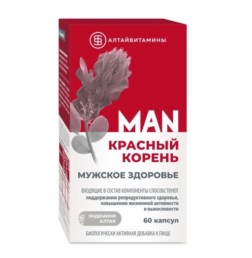 Красный корень man мужское здоровье, капсулы, 60 шт.